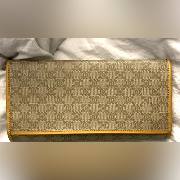 Celine Triomphe Wallet Womens Billfold Bi-fold Change Purse ID Holder Checkbook - Picture 5 of 16